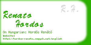 renato hordos business card