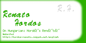 renato hordos business card